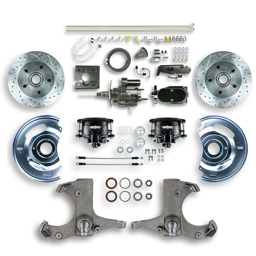 The Right Stuff 1967-70 GM C10/C15 Truck/Suburban 2WD, Black Hydraulic Brake Assist Disc Conv Blk Calipers - (THB6725BY)