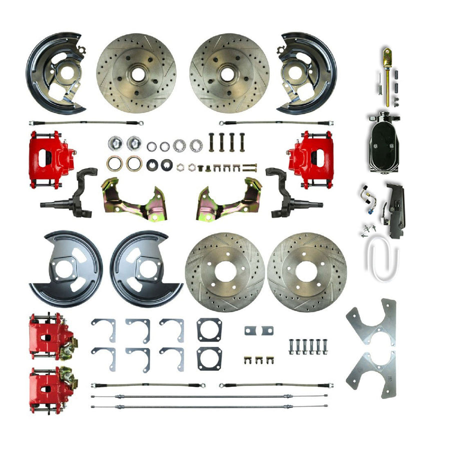 The Right Stuff 1962-67 Chevrolet Chevy II, Show N Go, 4-Wheel Manual Disc Brake Conversion - (AFXSD43CZY)