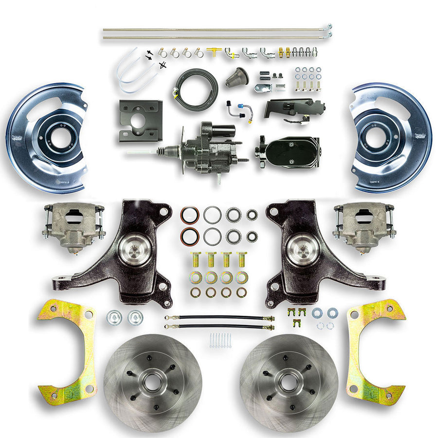 The Right Stuff 1967-70 GM C10/C15 Truck/Suburban 2" Drop, Black Power Hydraulic Brake Assist Disc Conv - (THB6726DY)