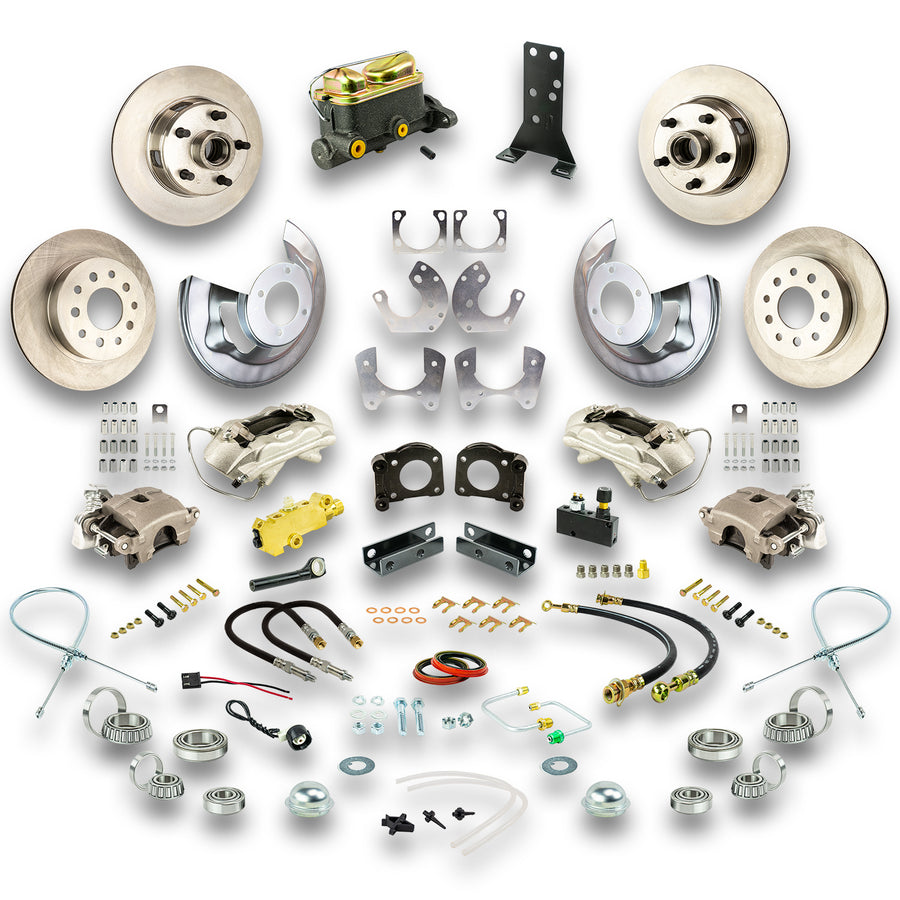 The Right Stuff 1964-66 Ford Manual 4 Wheel Disc Conversion Kit, with Large Ford 9" Rear End - (ZSD6445)