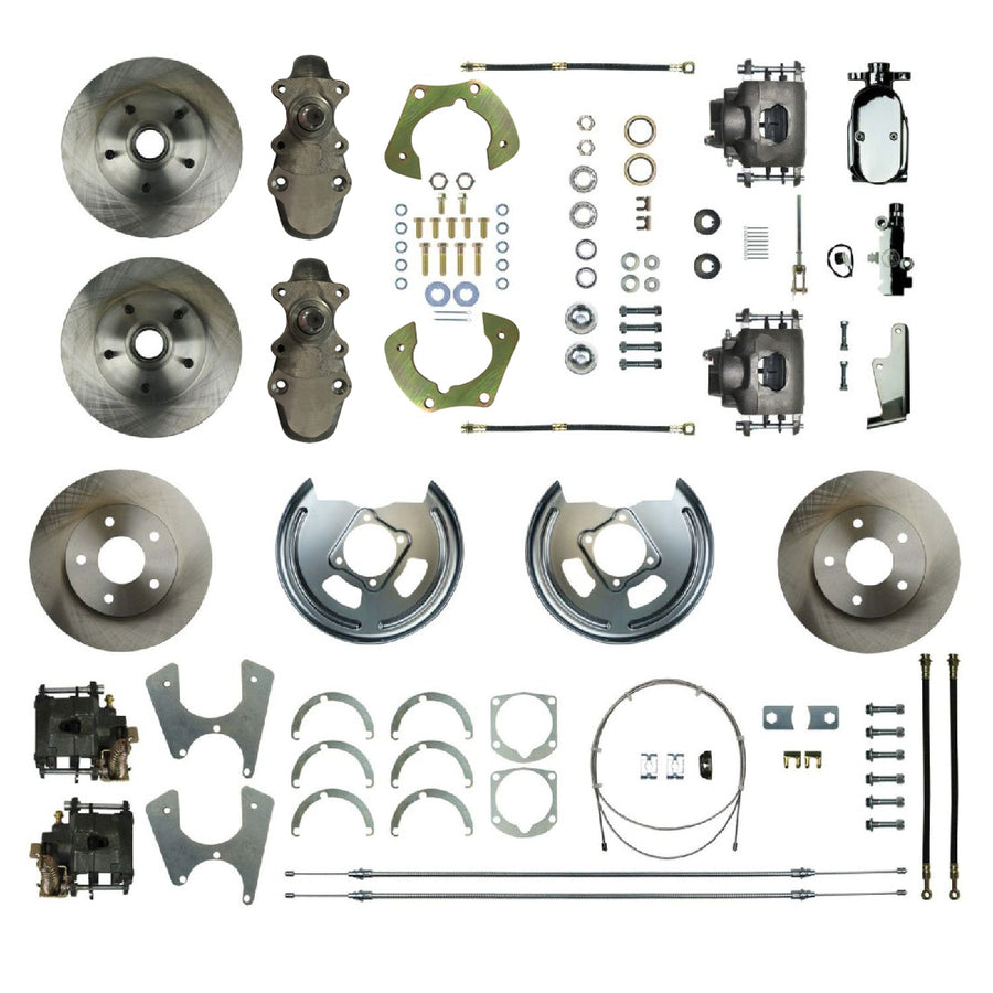The Right Stuff 1955-57 Chevrolet Bel Air, 2" Drop, 4-Wheel Manual Disc Brake Conversion - (FSC554SDDX)