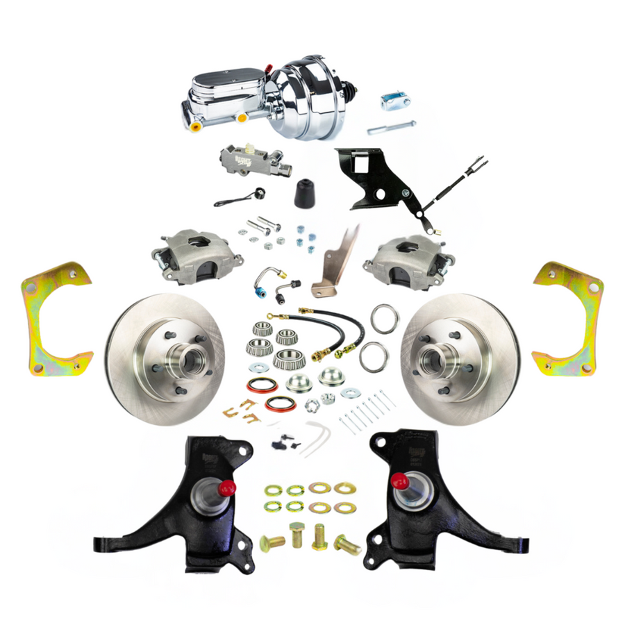The Right Stuff 1971-72 GM C10/C15 Truck/Suburban 2" Drop, Power Front Disc Kit, Chrome Upper - (TDC7125DX)