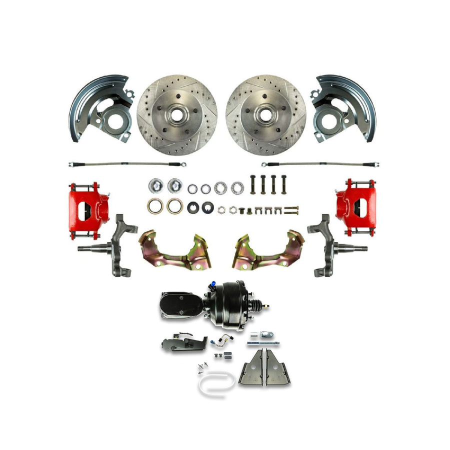 The Right Stuff 67-72 Chevelle/GM A-Body, Power 8" Booster 2" Drop Front Disc Brake Conversion - (AFXDC06DZY)