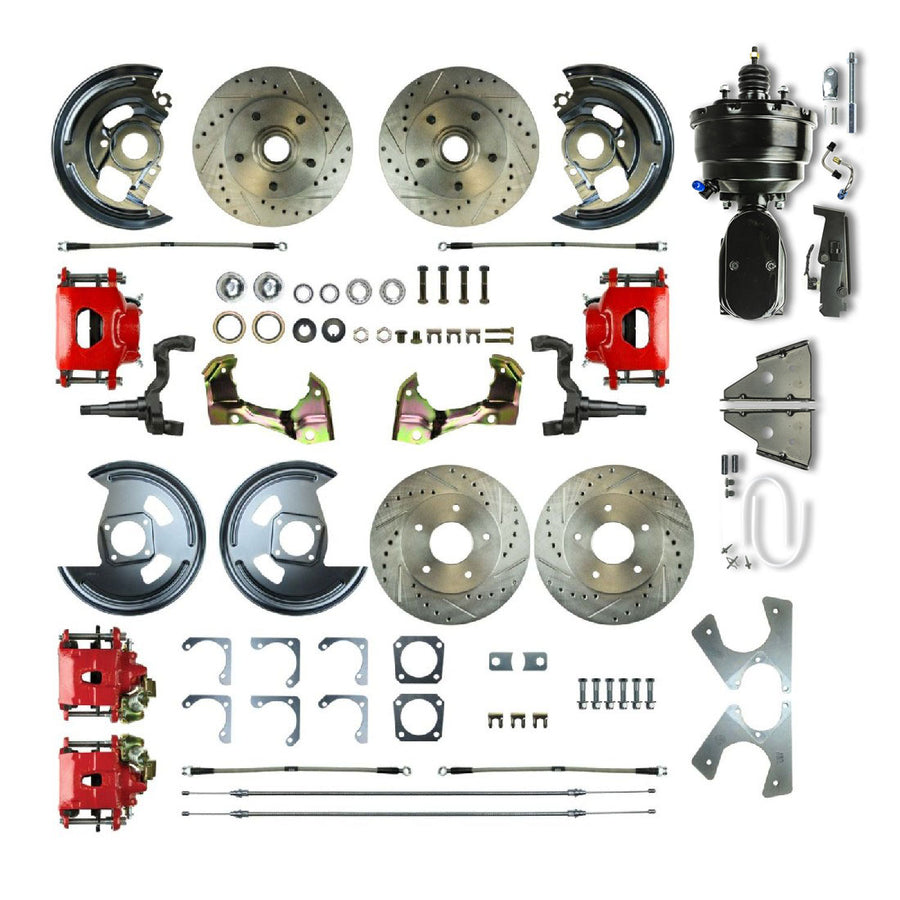 The Right Stuff 1964-72 GM A-Body, Power 8" Booster, 4-Wheel Disc Brake Conversion - AFXDC41CZY - (AFXDC41CZY)
