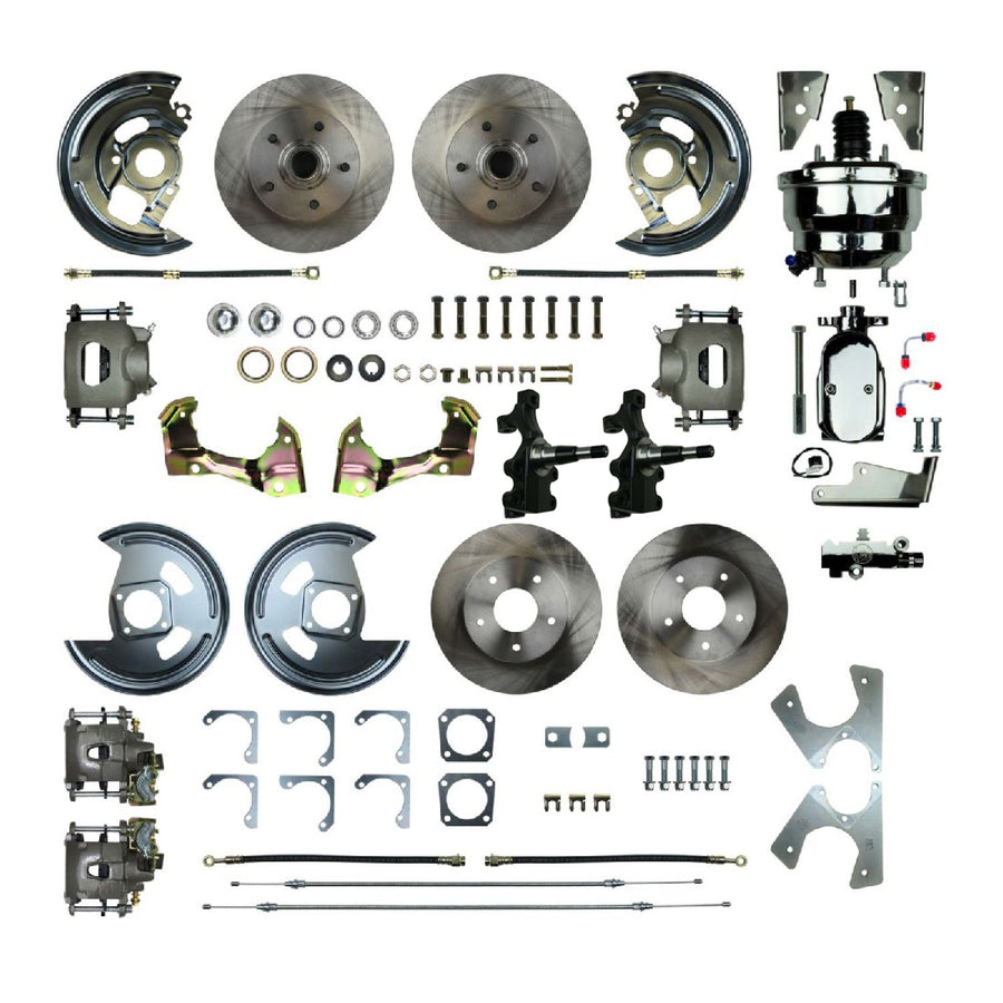 The Right Stuff 1967-1972 GM A-Body, Power 8" Booster, 2" Drop, 4-Wheel Disc Brake Conversion - (AFXDC46DX)