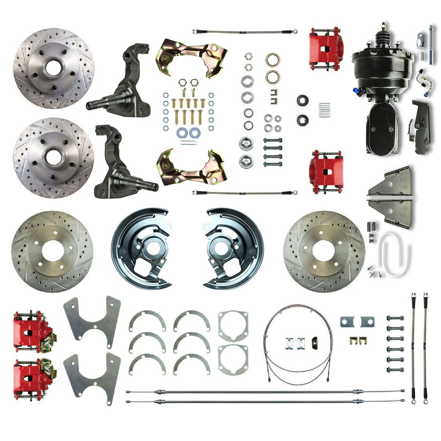 The Right Stuff 1969-74 GM A/F/X-Body, Staggered Shock, 4-Wheel Power Disc Brake Conversion - (AFXDC45CZY)