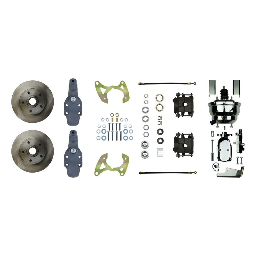 The Right Stuff 1958 Impala, 8" Dual Booster, 2" Drop, Power Front Disc Brake Conversion Kit - (FSC58DCDX)