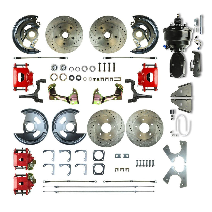 The Right Stuff 1967-1972 Chevelle/GM A-Body, Power 8" Booster, 4-Wheel Disc Brake Conversion - (AFXDC46CZY)