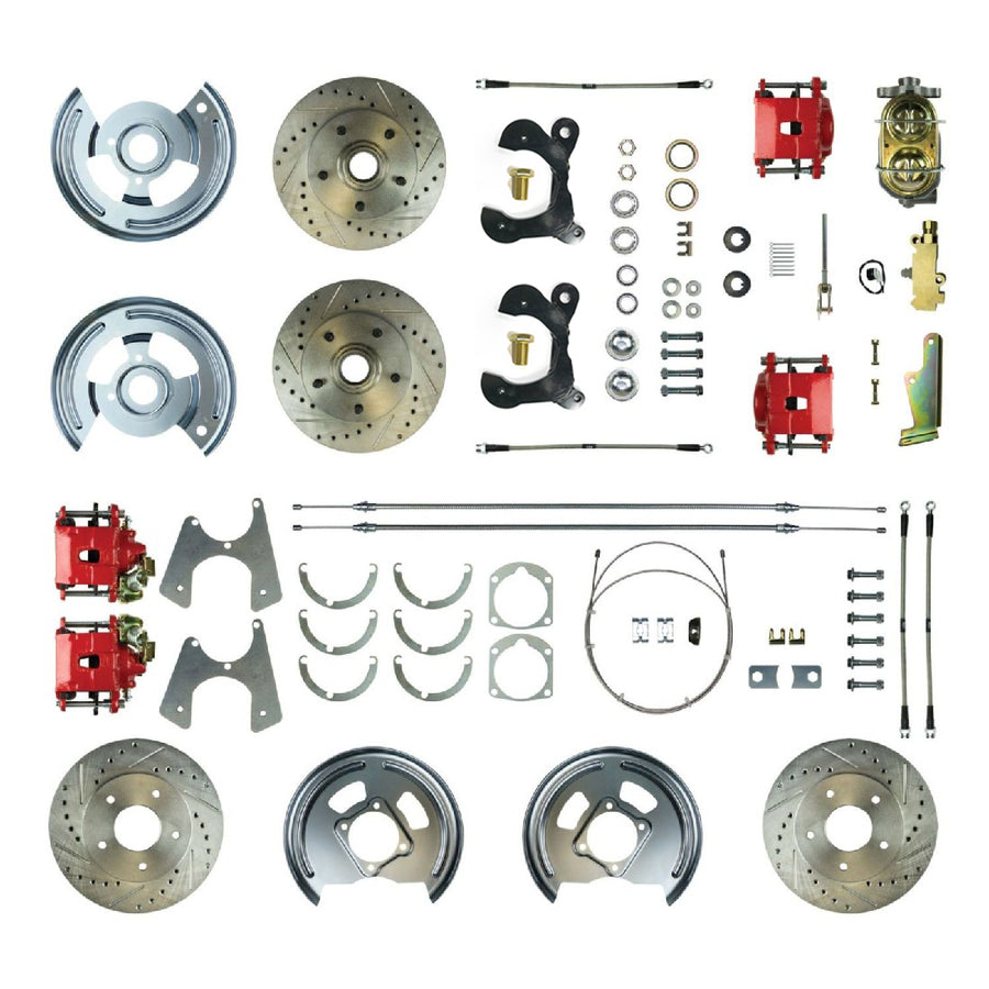 The Right Stuff 1955-57 Chevrolet Bel Air, "Show And Go" 4-Wheel Manual Disc Brake Conversion - (FSC554SDCZ)