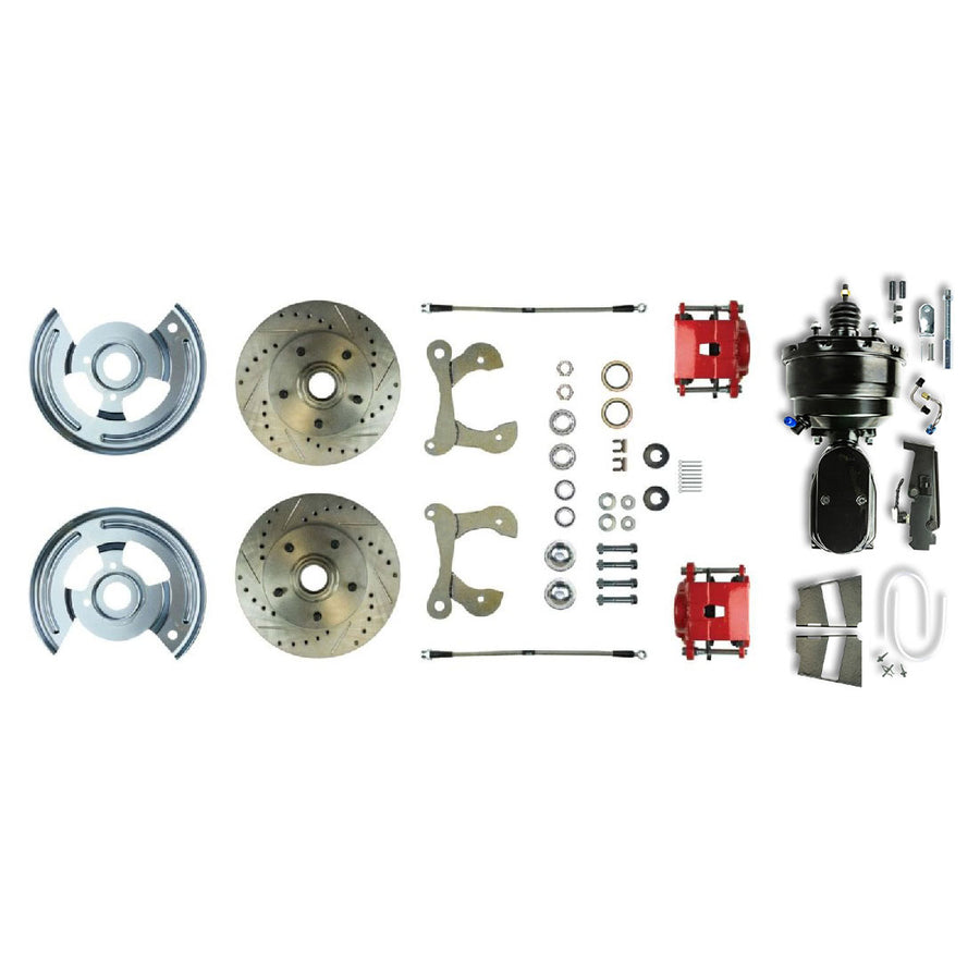 The Right Stuff 1959-64 Impala, 8" Dual Booster, Power Front Disc Brake Conversion Kit - (FSC59DCCZY)