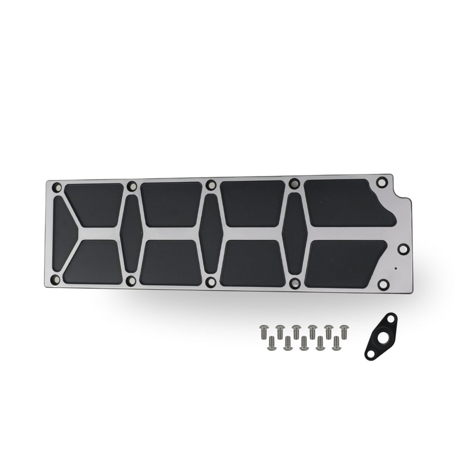 The Right Stuff Gen 4 LS Valley Cover with Oil Pressure Sensor Adapter, Pocketed, Machined Accents - (G4LSVCP2-A-K)