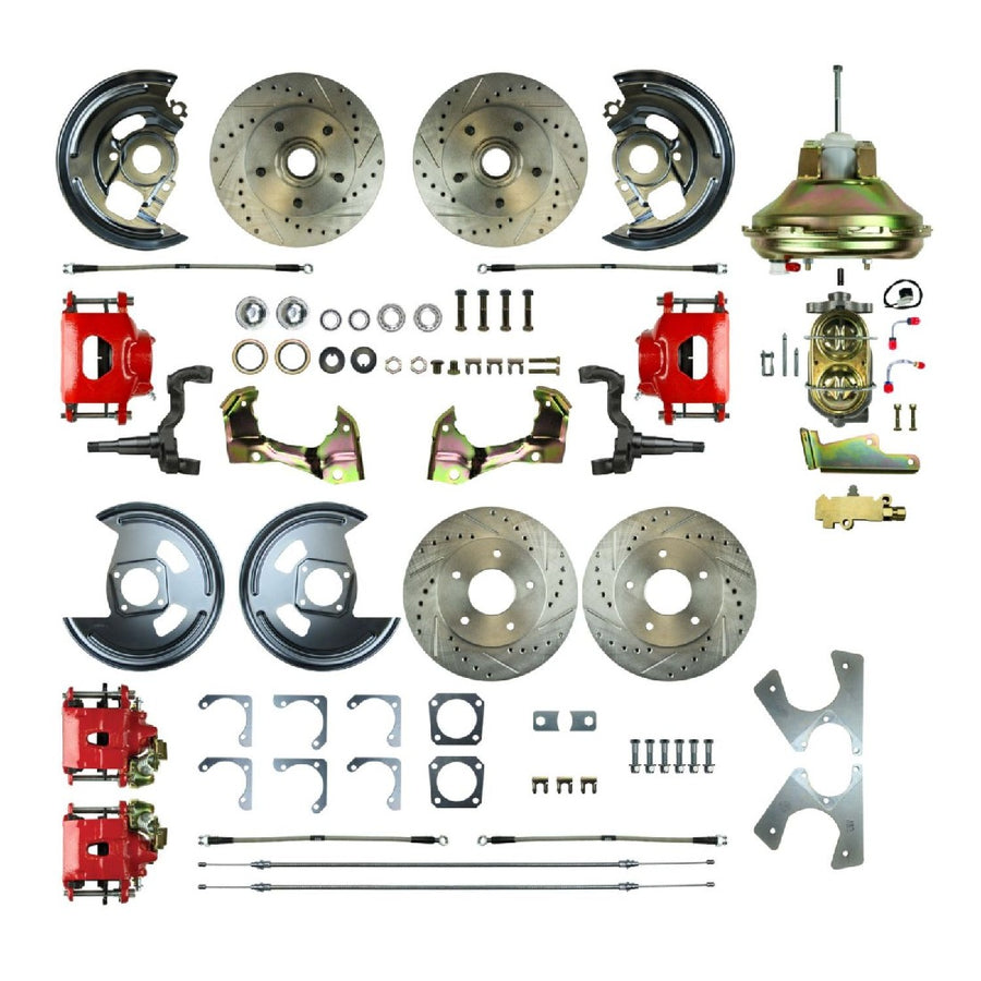 The Right Stuff 1967-1972 Chevelle/GM A-Body, Power 11" Booster, 4-Wheel Disc Brake Conversion - (AFXDC46CZ)