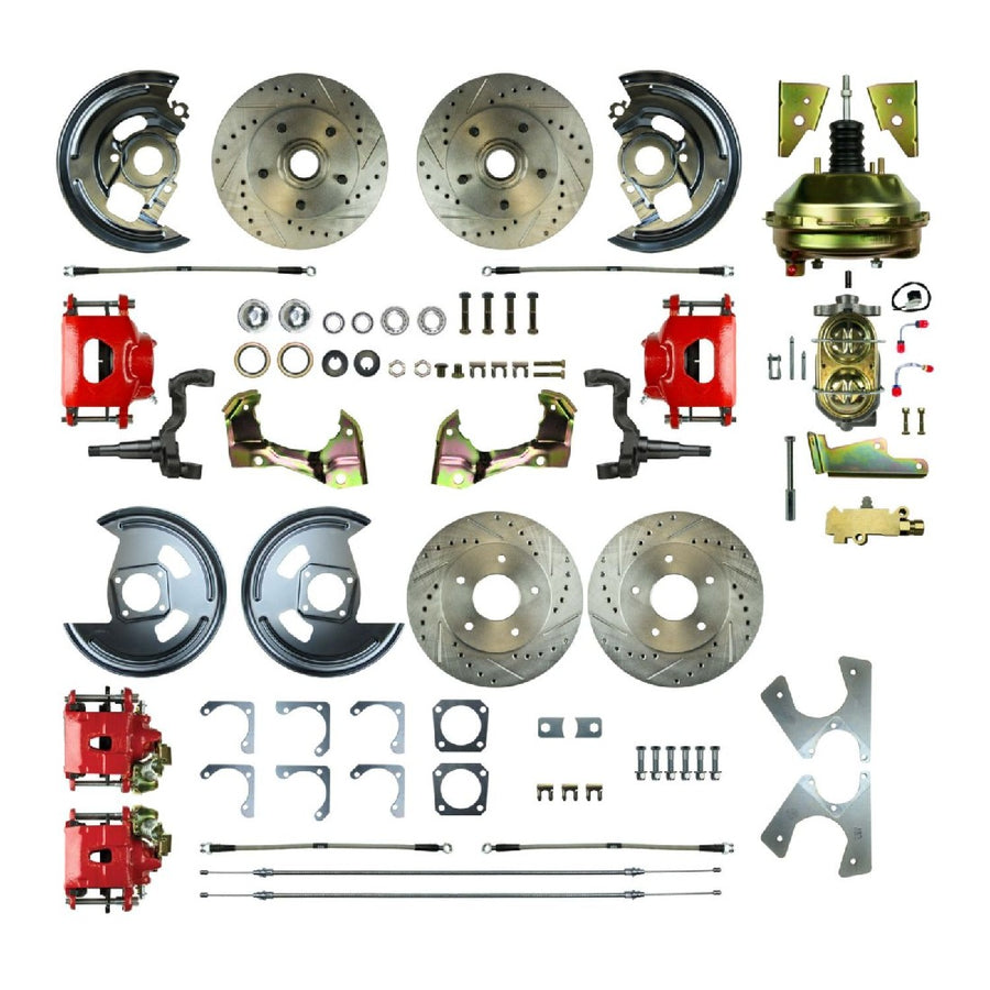 The Right Stuff 1964-72 GM A-Body, Power 9" Booster, 4-Wheel Disc Brake Conversion - AFXDC41CZ - (AFXDC41CZ)