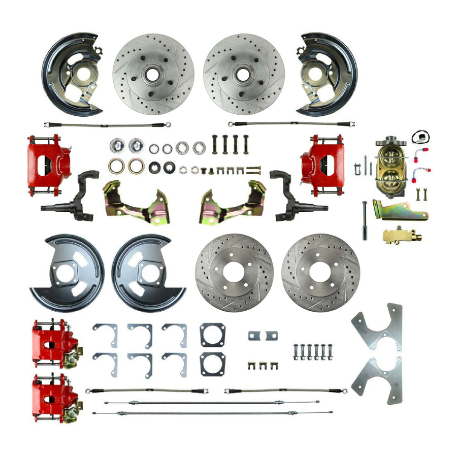 The Right Stuff 1968-1974 GM F/X-Body, Staggered Shocks, 4-Wheel Manual Disc Brake Conversion - (AFXSD45CZ)