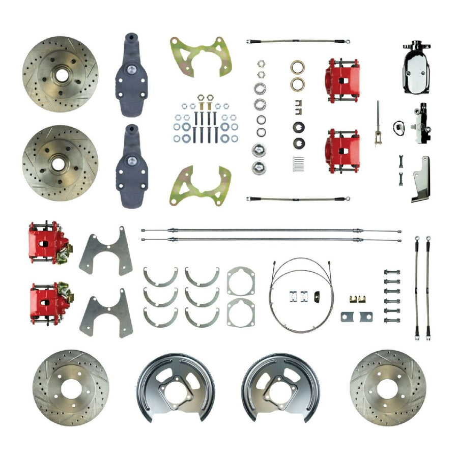 The Right Stuff 1959-64 Chevrolet Impala, 2" Drop, Manual 4-Wheel Disc Brake Conversion Kit - (FSC594SDDZX)