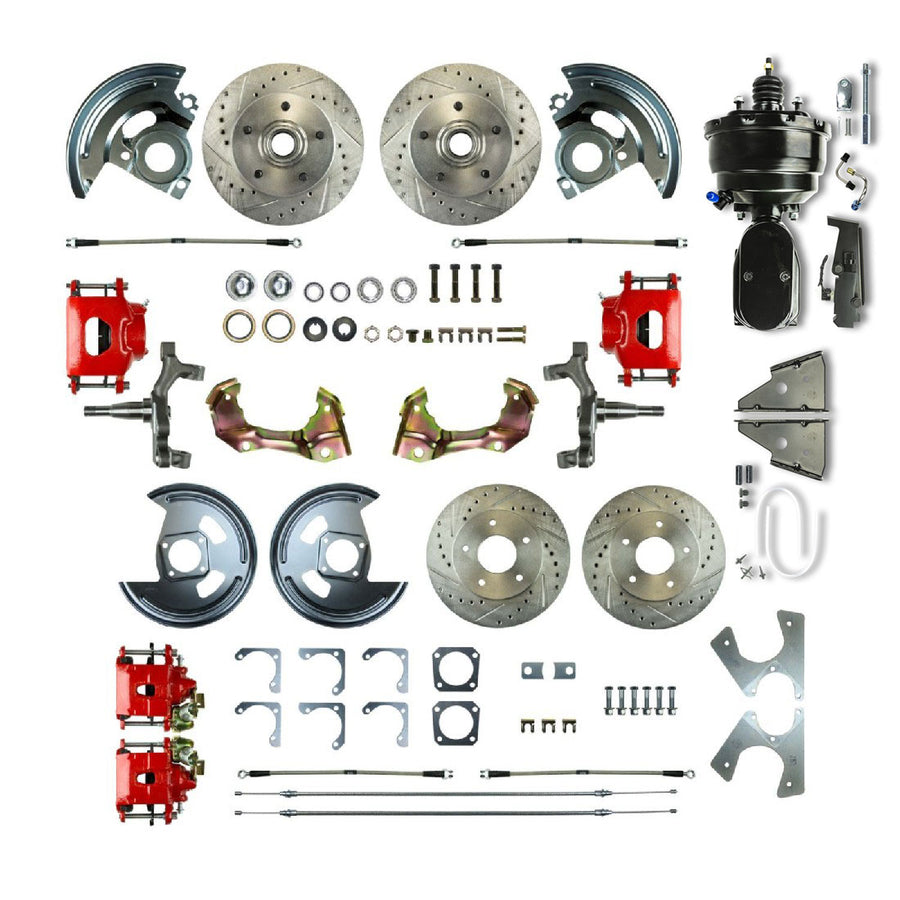 The Right Stuff 1967-72 GM A-Body, Power 8" Booster, 2" Drop, 4-Wheel Disc Brake Conversion - (AFXDC46DZY)