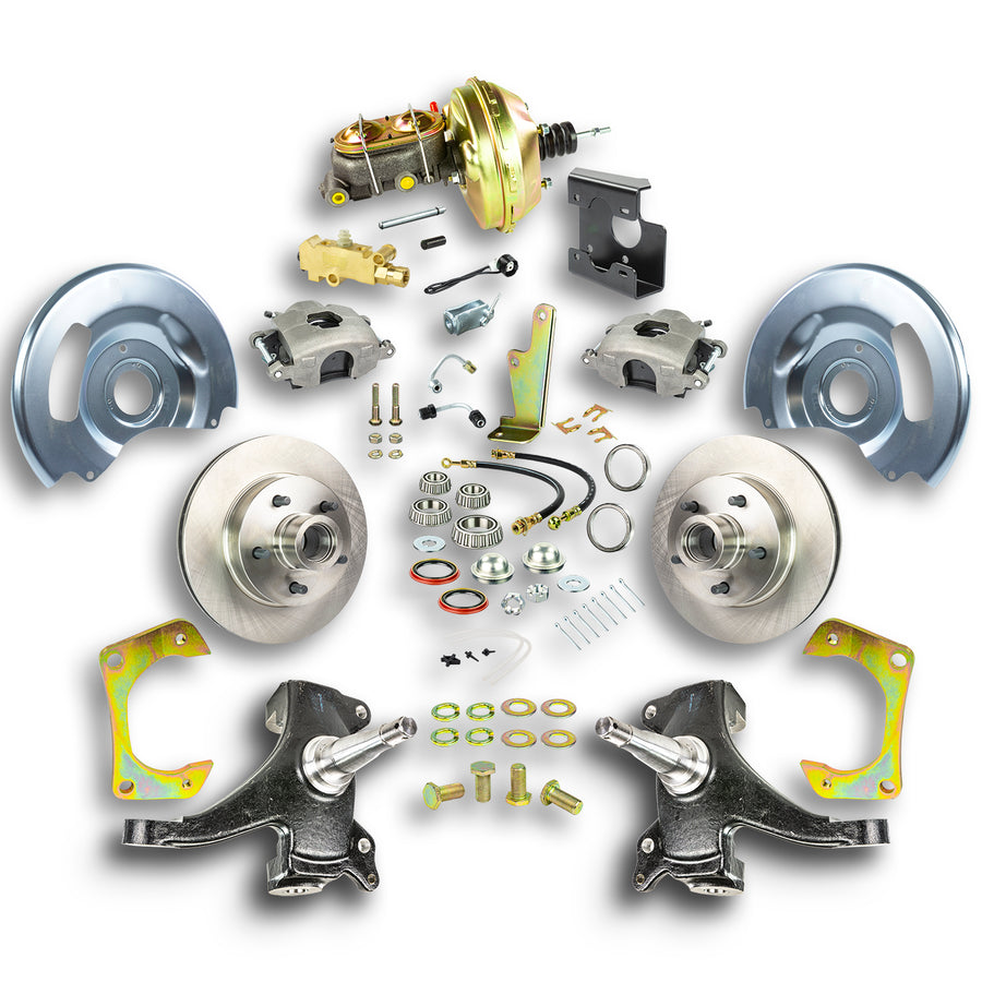 The Right Stuff 67-70 Chevy C10/C15 Truck/Suburban 2" Drop, Power Front Disc Brake Conversion 5x5 Bolt Pattern - (TDC6725D)