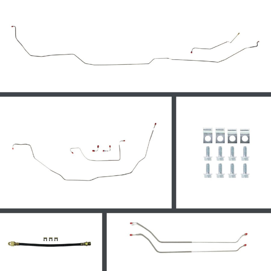 The Right Stuff 1969-72 Chevrolet Chevelle, OE Steel Front Power Disc Conversion Brake Line Kit - (COP69H2)