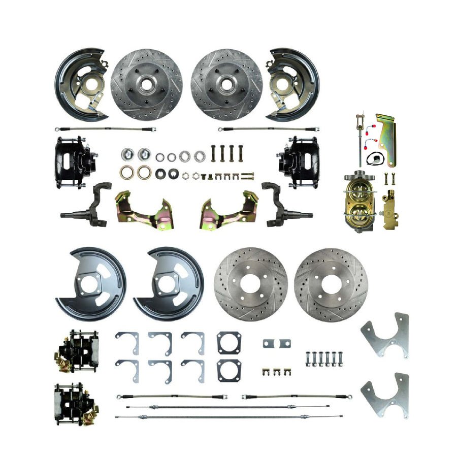 The Right Stuff 1968-1974 GM F/X-Body, Staggered Shocks, 4-Wheel Manual Disc Brake Conversion - (AFXSD45CS)