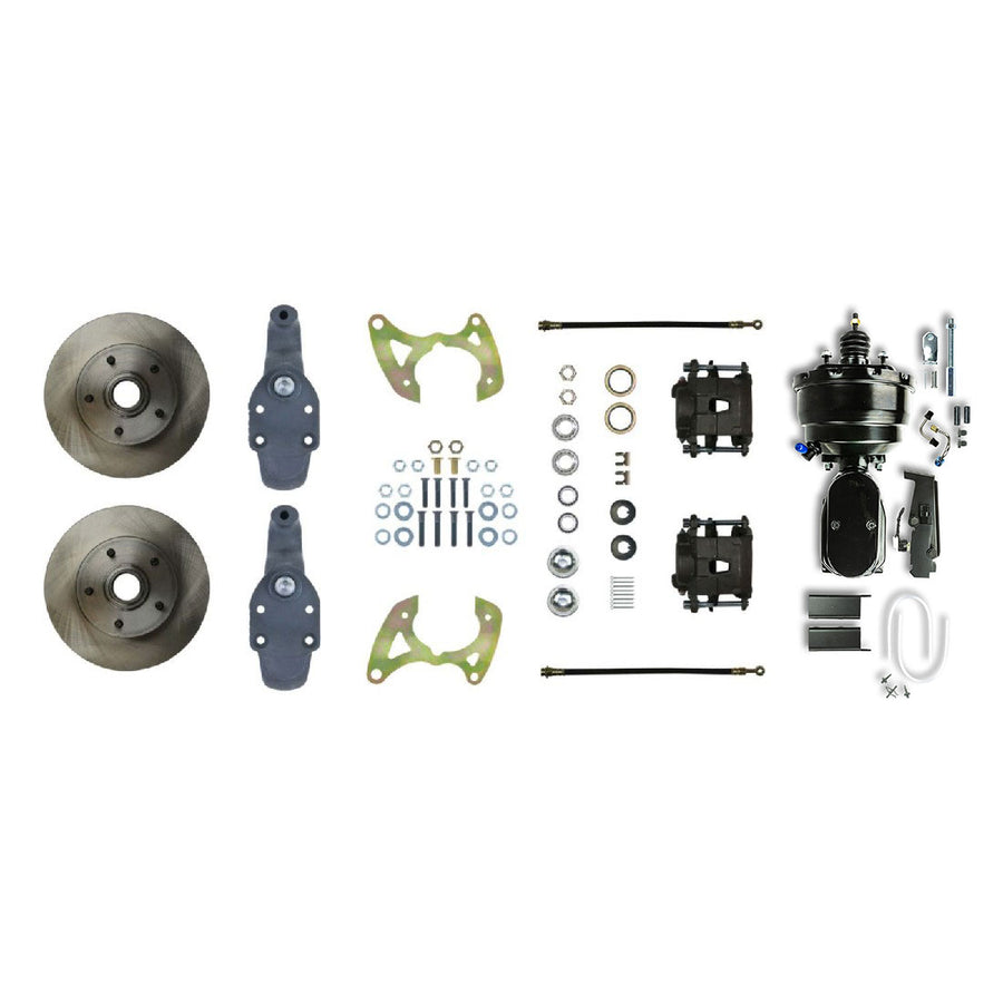 The Right Stuff 1958 Impala, 8" Dual Booster, 2" Drop, Power Front Disc Brake Conversion Kit - (FSC58DCDY)