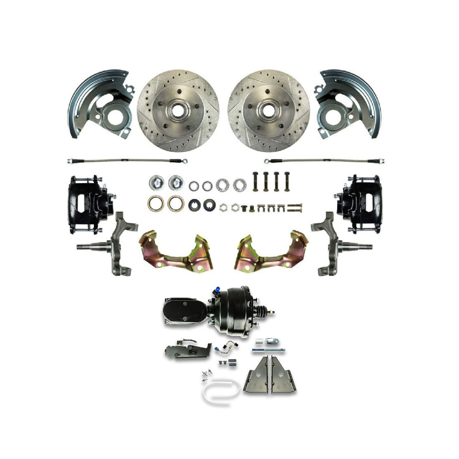 The Right Stuff 67-74 GM F/X-Body, Power 8" Booster, 2" Drop, Front Disc Brake Conversion Kit - (AFXDC02DSY)