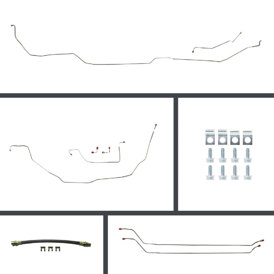 The Right Stuff 1968 Chevrolet Chevelle, OE Steel Front Power Disc Conversion Brake Line Kit - (COP68H2)