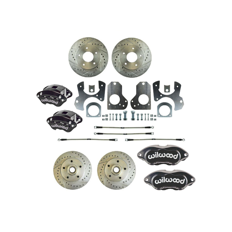 The Right Stuff 1978 GM G-Body Rear Brake Conversion Kit, With Matching Front Rotors & Calipers - (A78RDM278S)