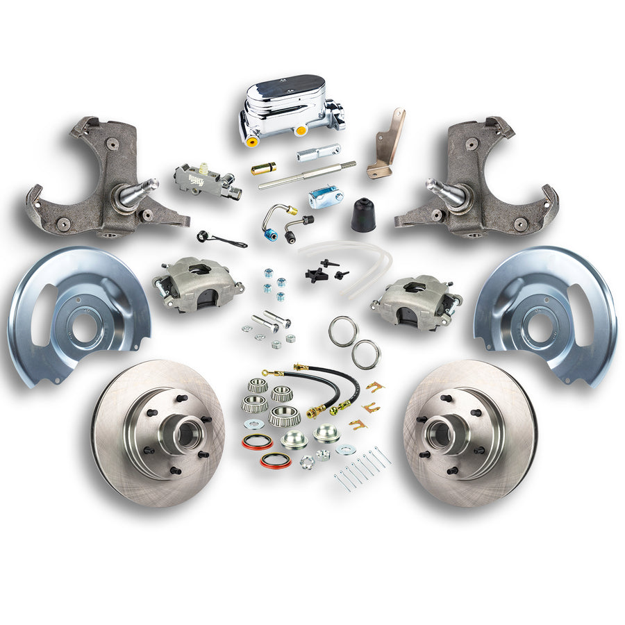 The Right Stuff 60-62 Chevrolet/GMC Truck & Suburban Manual Front Disc Brake Kit, Chrome Upper - (TSD6016X)