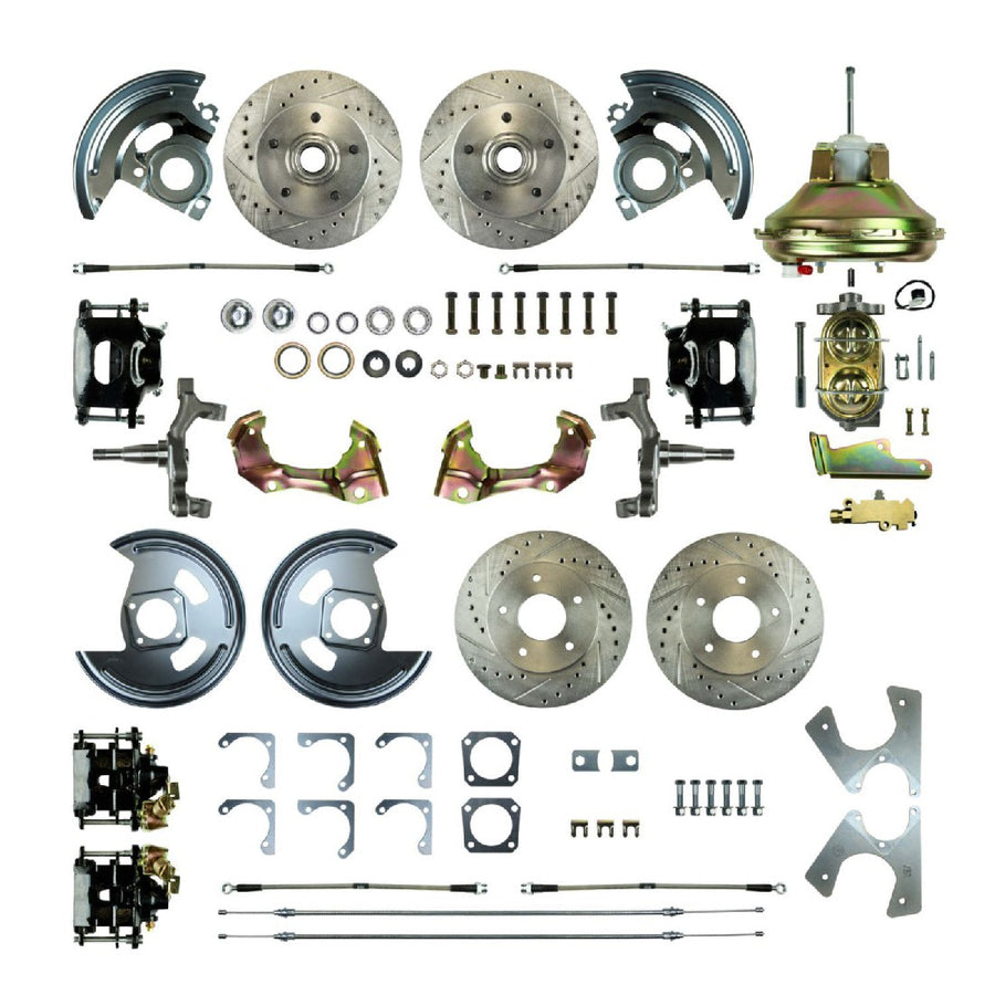 The Right Stuff 1967-1972 GM A-Body, Power 11" Booster, 2" Drop, 4-Wheel Disc Brake Conversion - (AFXDC46DS)