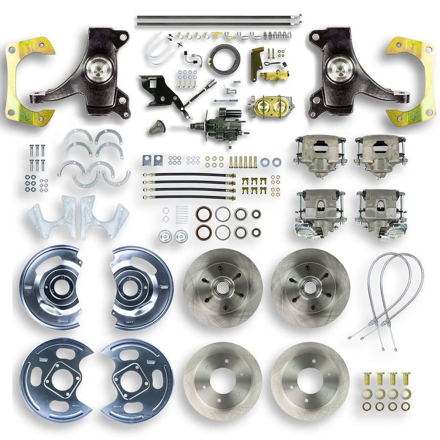 The Right Stuff 1967-70 GM C10/C15 Truck/Suburban 2" Drop, Hydraulic Brake Assist 4-Wheel Disc Brake Conv - (THB6756D)