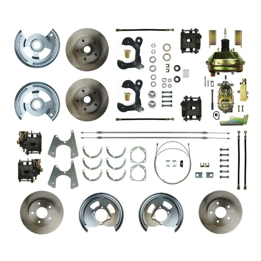 The Right Stuff 1958 Chevrolet Bel Air/Impala, 4-Wheel Power Disc Brake Conversion Kit - (FSC584DCC)