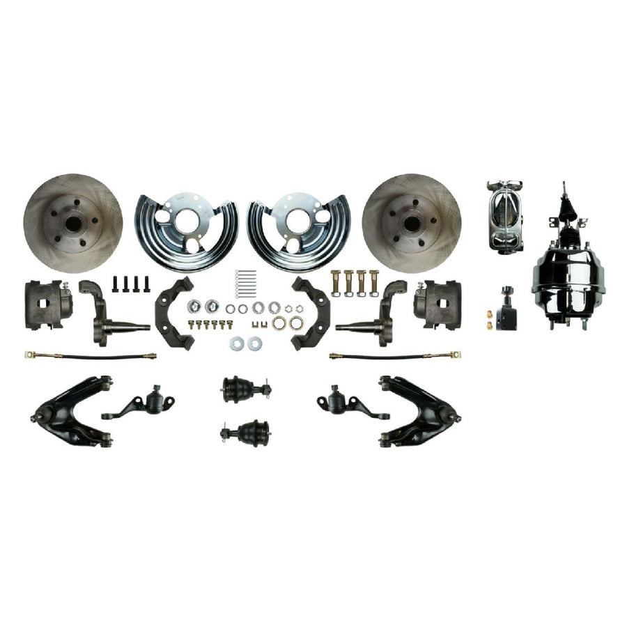 The Right Stuff 1965-76 Mopar A-Body, 8" Dual Booster, Front Power Disc Brake Conversion Kit - (MDC66DCX)