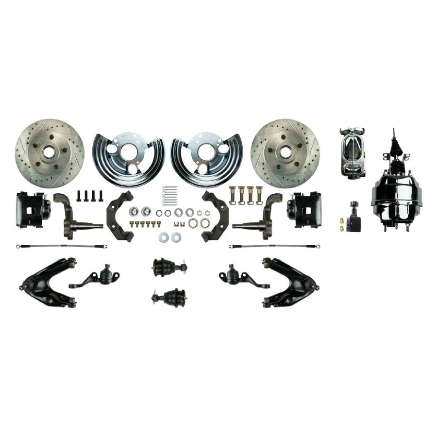 The Right Stuff 1965-76 Mopar A-Body, 8" Dual Booster, Front Power Disc Brake Conversion Kit - (MDC66DCSX)