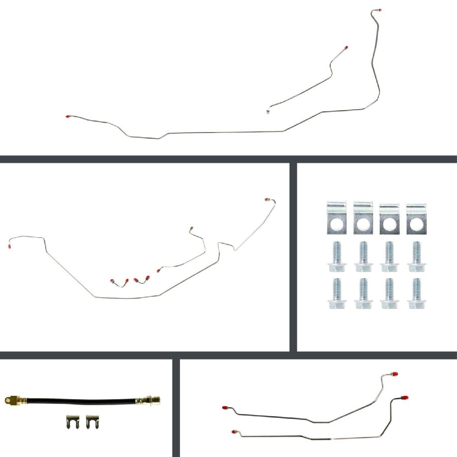 The Right Stuff 1966 GM A-Body, Pre-Bent Manual 4-Wheel Disc Brake Conversion Line Kit - (AOM66C4)