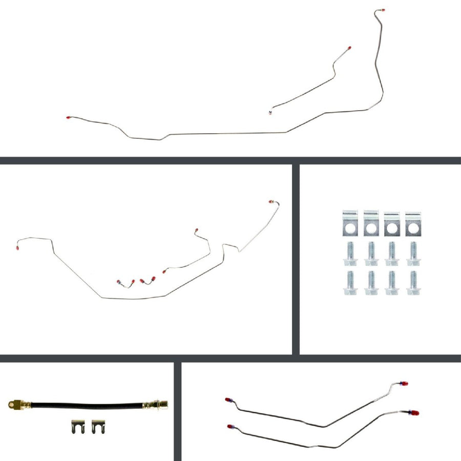 The Right Stuff 1967 GM A-Body, Pre-Bent Manual 4-Wheel Disc Brake Conversion Line Kit - (AOM67C4)