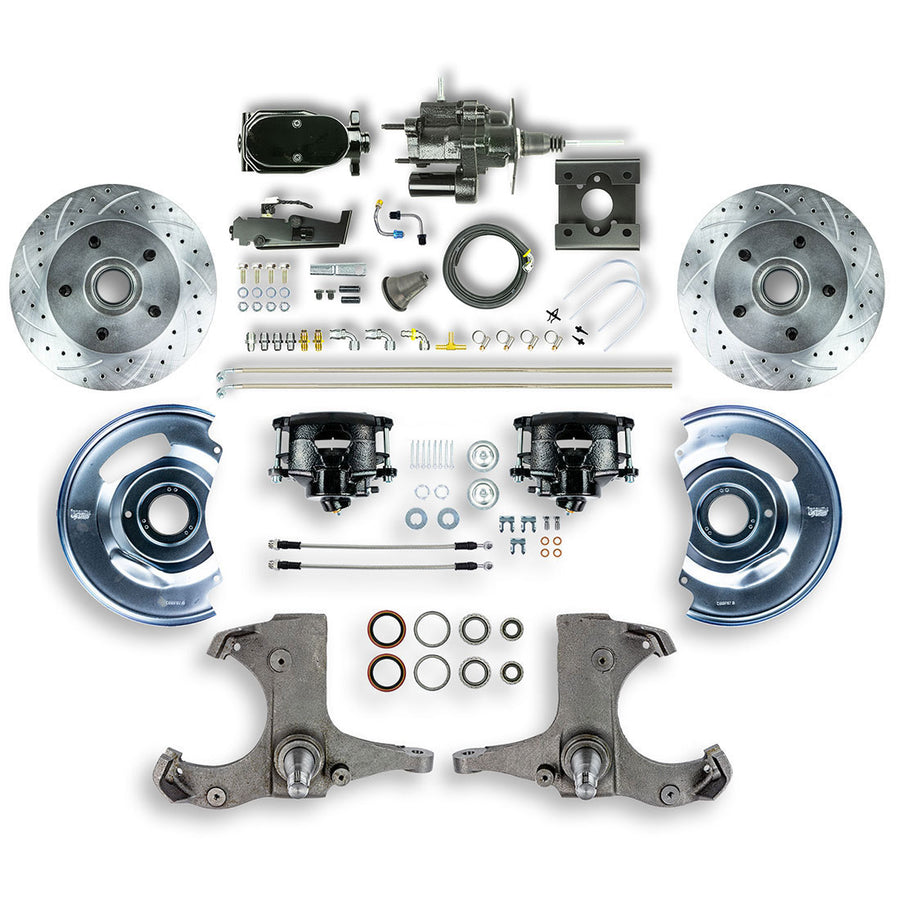The Right Stuff 1963-66 Chevy/GMC Truck/Suburban Black Hydraulic Brake Assist Front Disc Conv Blk Calipers - (THB6325BY)