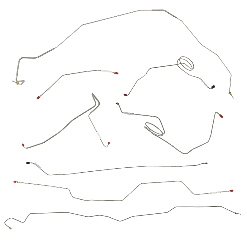 The Right Stuff 1974 Ford F100 Longbed, Pre-Bent Stainless Steel Complete Brake Line Kit - (TBS7401S)