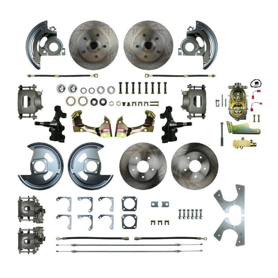 The Right Stuff 1964-1972 Chevelle/GM A-Body, 2" Drop, 4-Wheel Manual Disc Brake Conversion - (AFXSD41D)