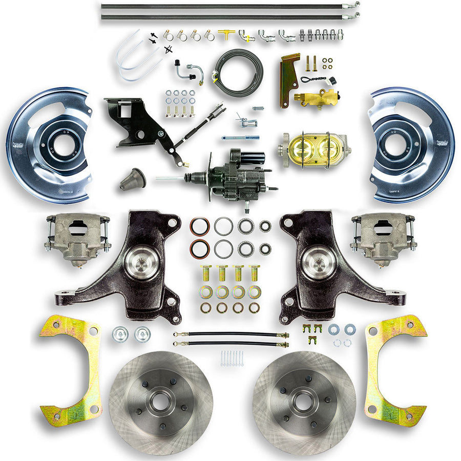 The Right Stuff 67-70 GM C10/C15 Truck/Suburban 2" Drop, Power Hydraulic Brake Assist Disc Brake Conversion - (THB6725D)