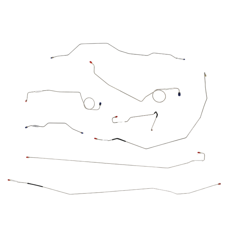 The Right Stuff 1971 Ford F100 Longbed Truck, Pre-Bent OE Steel Complete Brake Line Kit - (TBS7111)