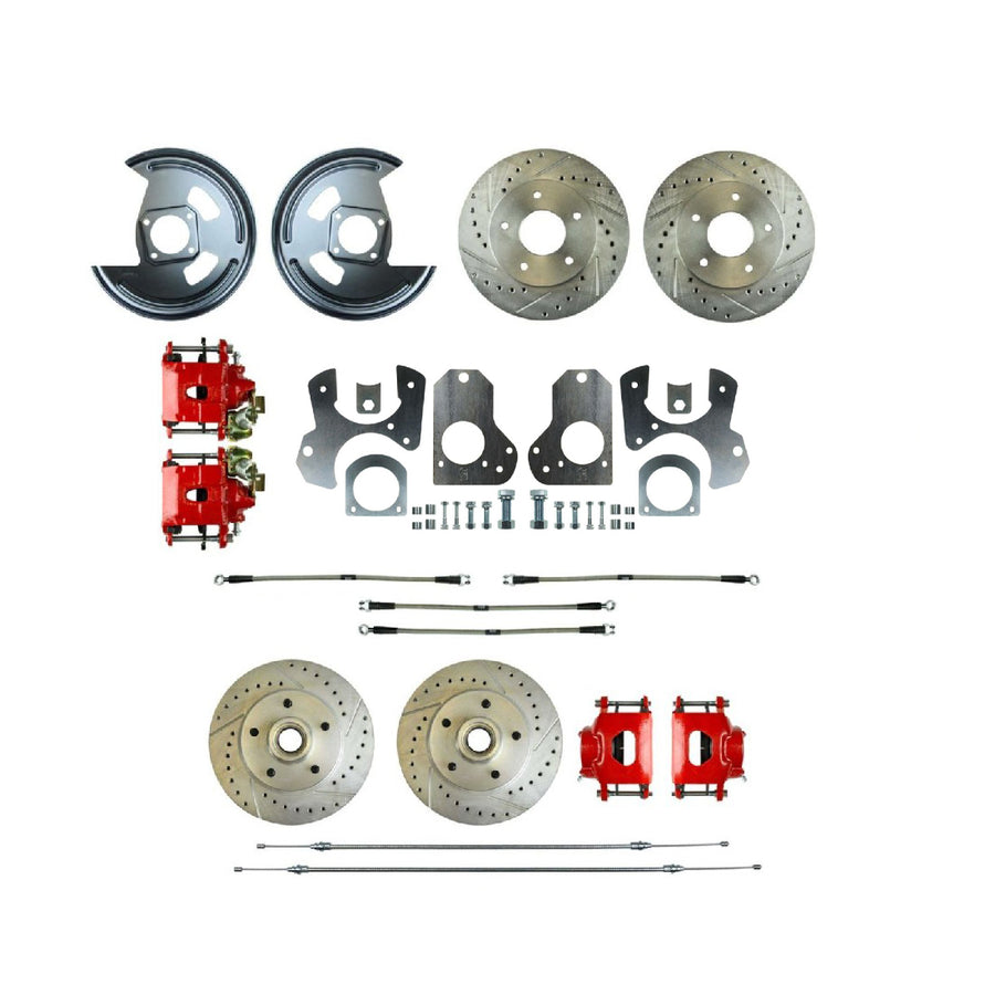 The Right Stuff 1978 GM G-Body Rear Brake Conversion Kit, With Matching Front Rotors & Calipers - (A78RD78Z)