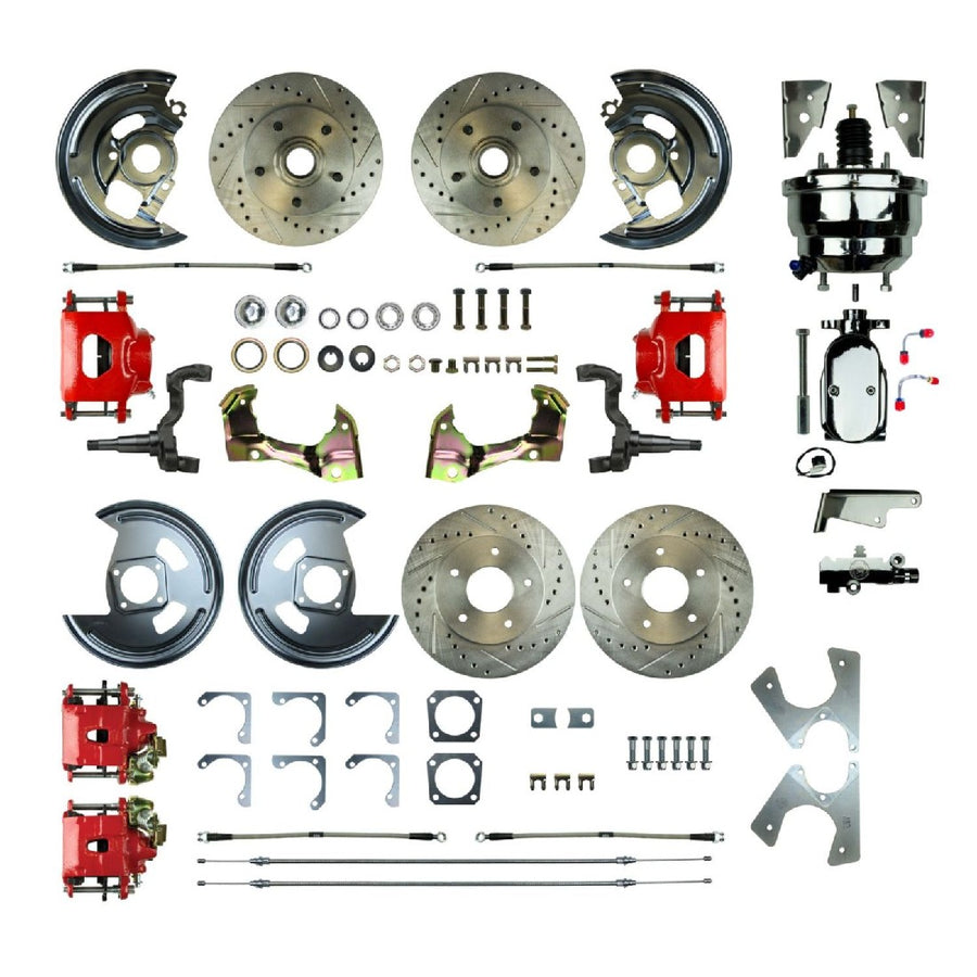 The Right Stuff 1967-1972 Chevelle/GM A-Body, Power 8" Booster, 4-Wheel Disc Brake Conversion - (AFXDC46CZX)