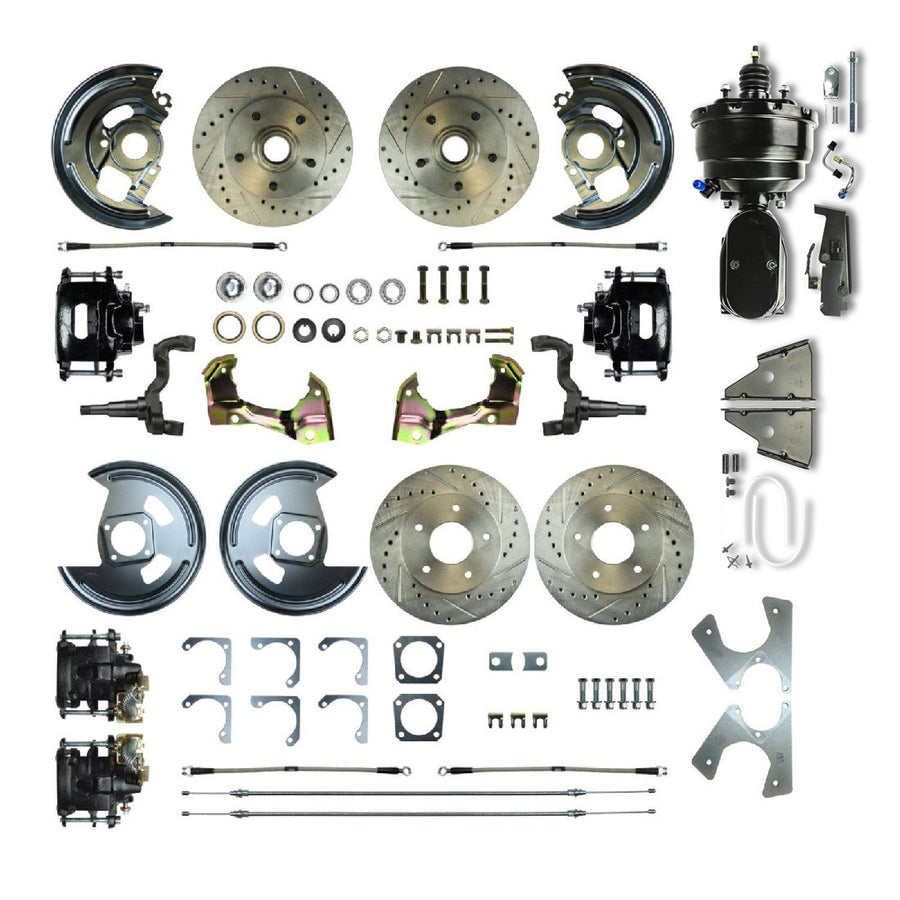 The Right Stuff 1967 GM F-Body Non-Staggered 4 Wheel Power Disc Brake Conversion - AFXDC42CSY - (AFXDC42CSY)
