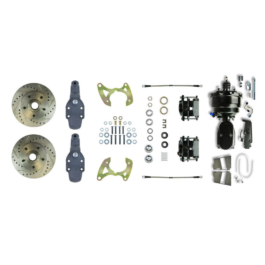 The Right Stuff 1959-64 Impala, 2" Drop, 8" Dual Booster, Power Front Disc Brake Conversion Kit - (FSC59DCDSY)