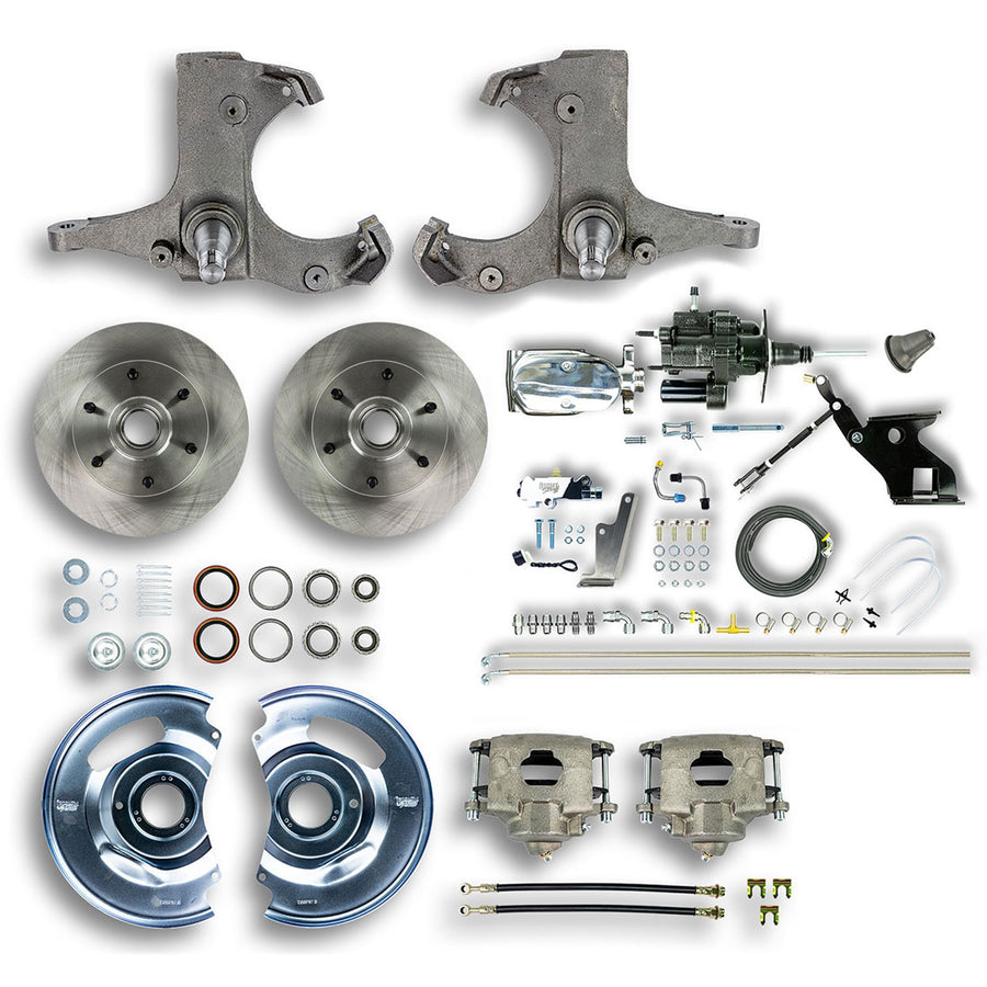 The Right Stuff 1967-70 GM C10/C15 Truck/Suburban W/2WD Chrome Hydraulic Brake Assist Disc Brake Conversion - (THB6726X)