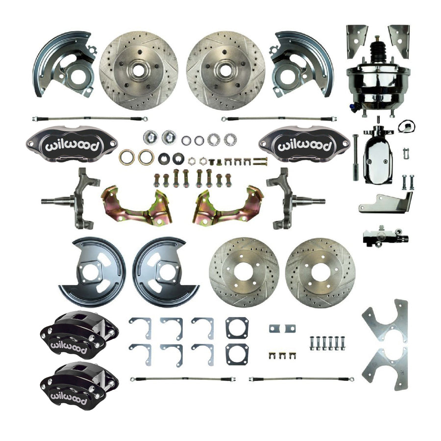 The Right Stuff 64-72 GM A-Body, Power 8" Booster, 4-Wheel Disc Brake Conversion Kit - (AFXDC21DSX)