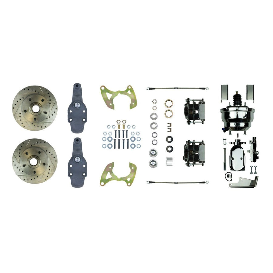 The Right Stuff 1958 Impala, 8" Dual Booster, 2" Drop, Power Front Disc Brake Conversion Kit - (FSC58DCDSX)
