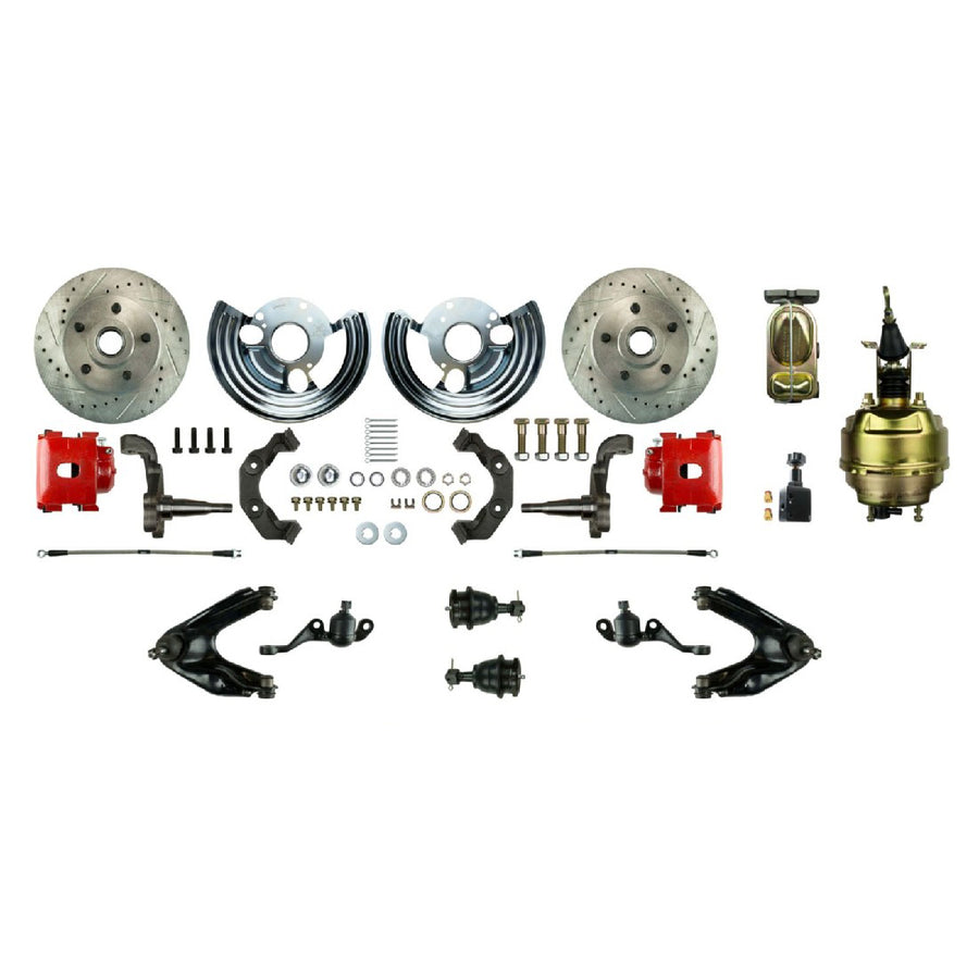 The Right Stuff 1965-76 Mopar A-Body, 8" Dual Booster, Front Power Disc Brake Conversion Kit - (MDC66DCZ)