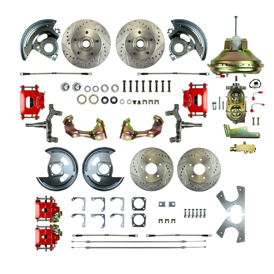 The Right Stuff 1967-72 GM A-Body, Power 11" Booster, 2" Drop, 4-Wheel Disc Brake Conversion - (AFXDC46DZ)