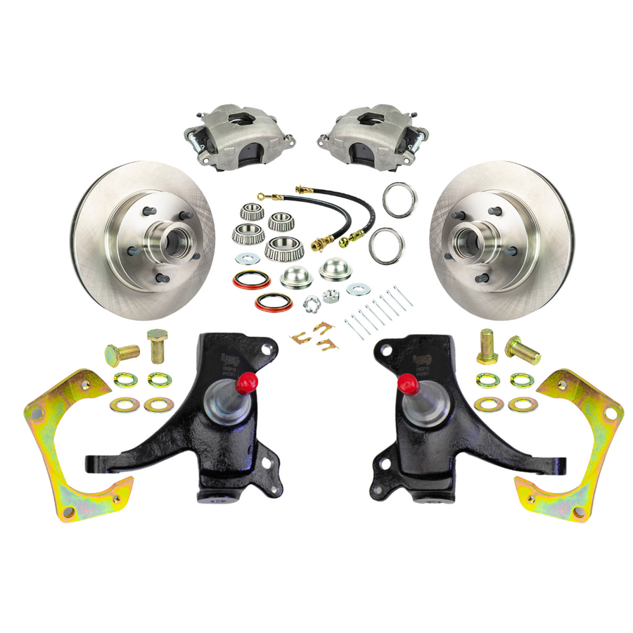The Right Stuff 1973-87 GM Truck/Suburban, 2WD, 2" Drop, "At The Wheel" Disc Brake Conversion - (TWK7325D)